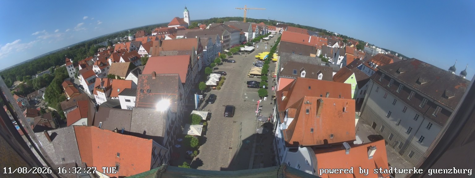 Archiv Foto Webcam Günzburg Marktplatz