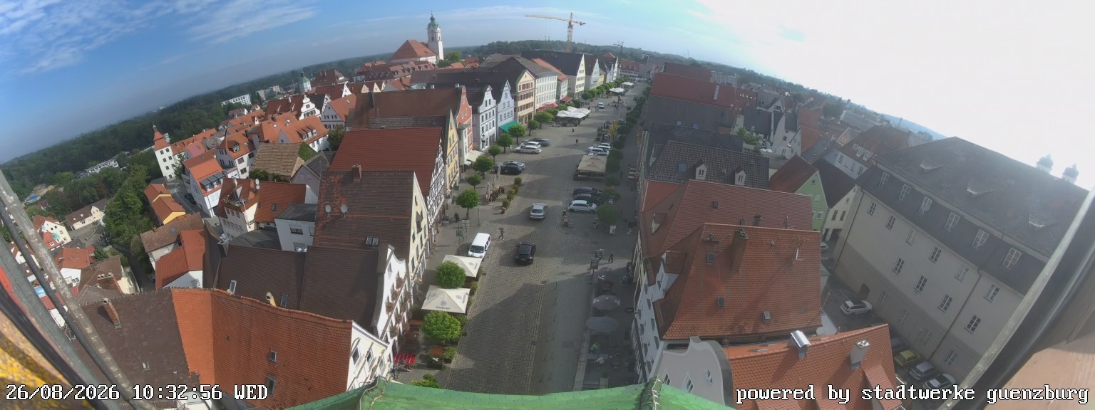 Archived image Webcam Günzburg Town Square
