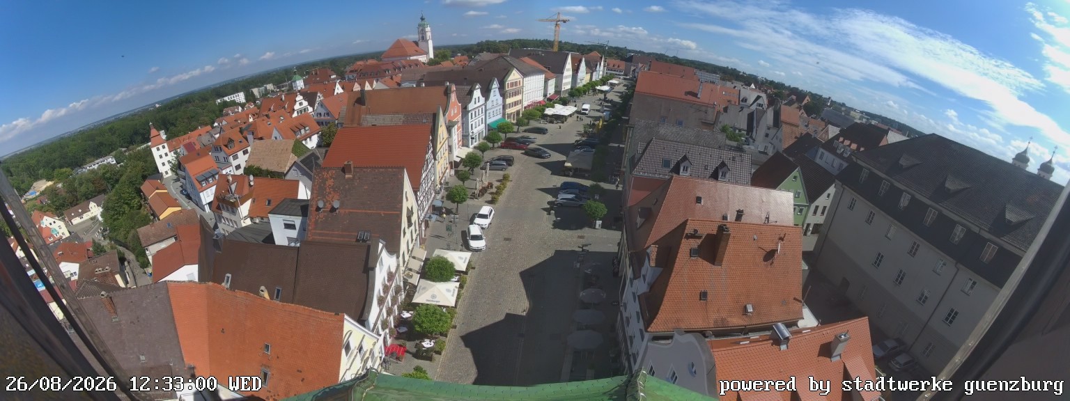 Archived image Webcam Günzburg Town Square