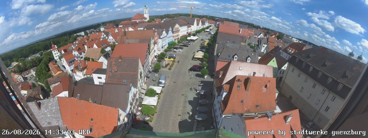 Archived image Webcam Günzburg Town Square