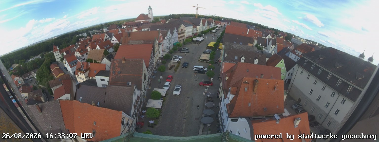 Archived image Webcam Günzburg Town Square