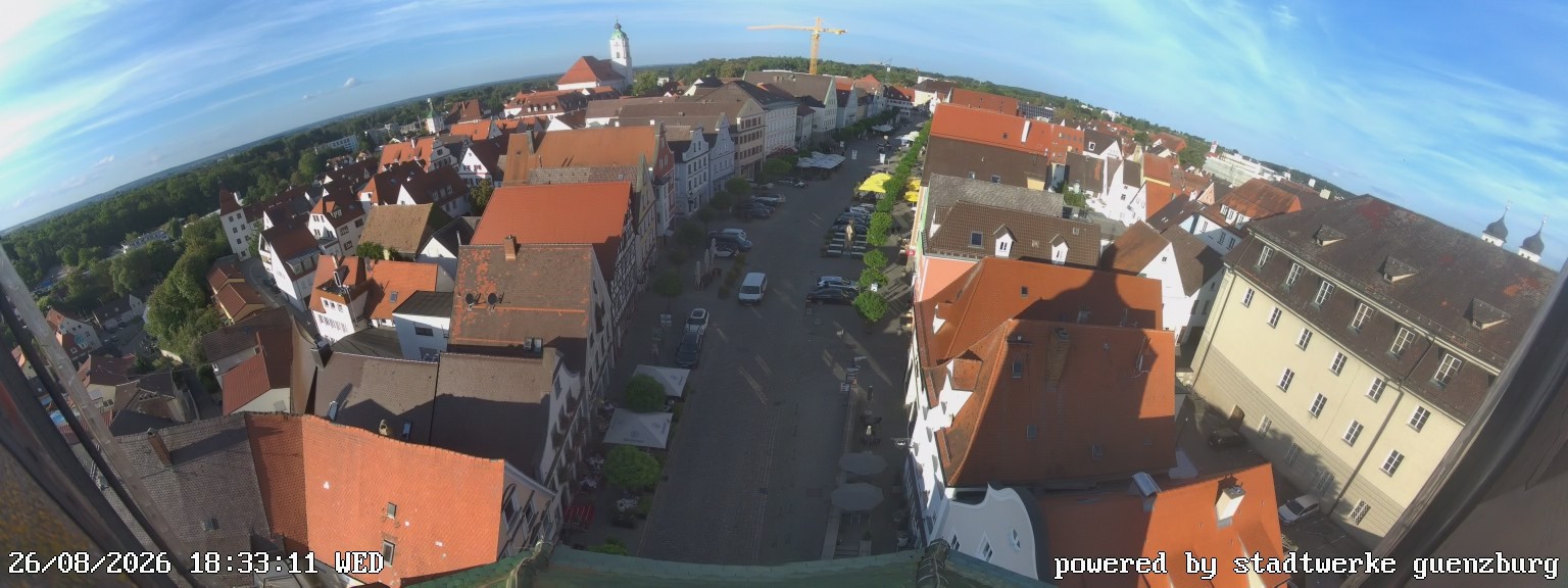Archived image Webcam Günzburg Town Square