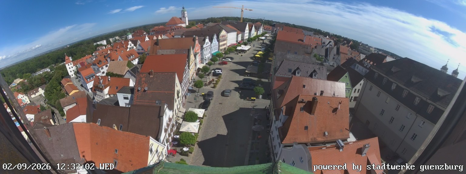 Archiv Foto Webcam Günzburg Marktplatz