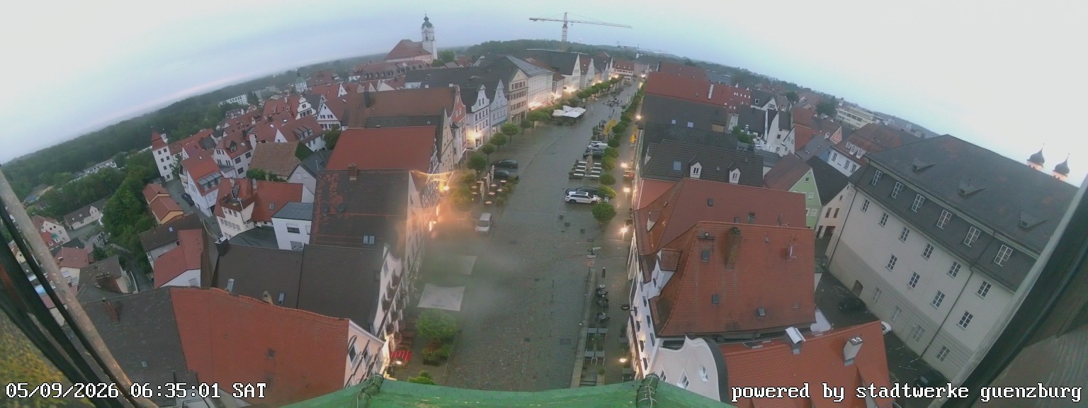 Archived image Webcam Günzburg Town Square