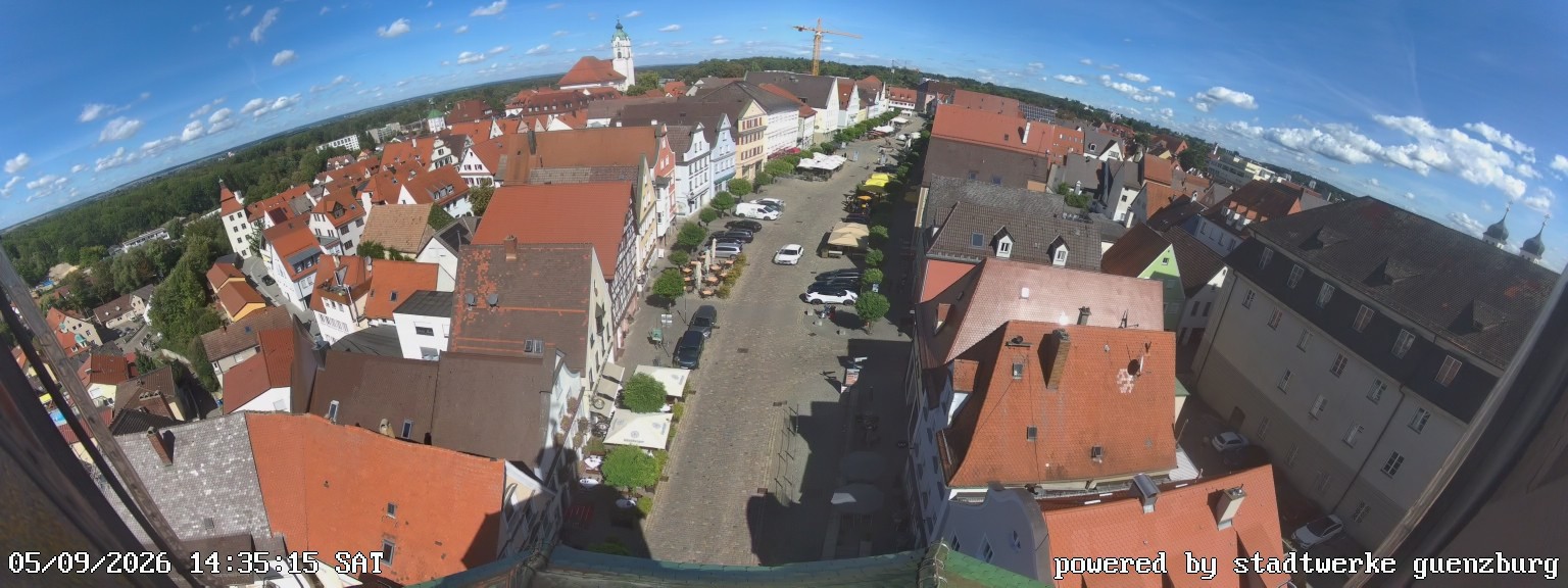 Archived image Webcam Günzburg Town Square