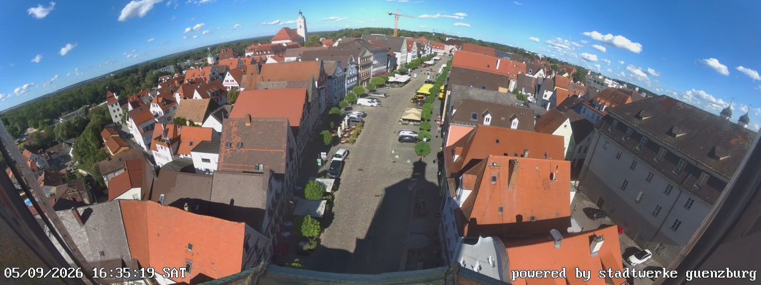 Archived image Webcam Günzburg Town Square