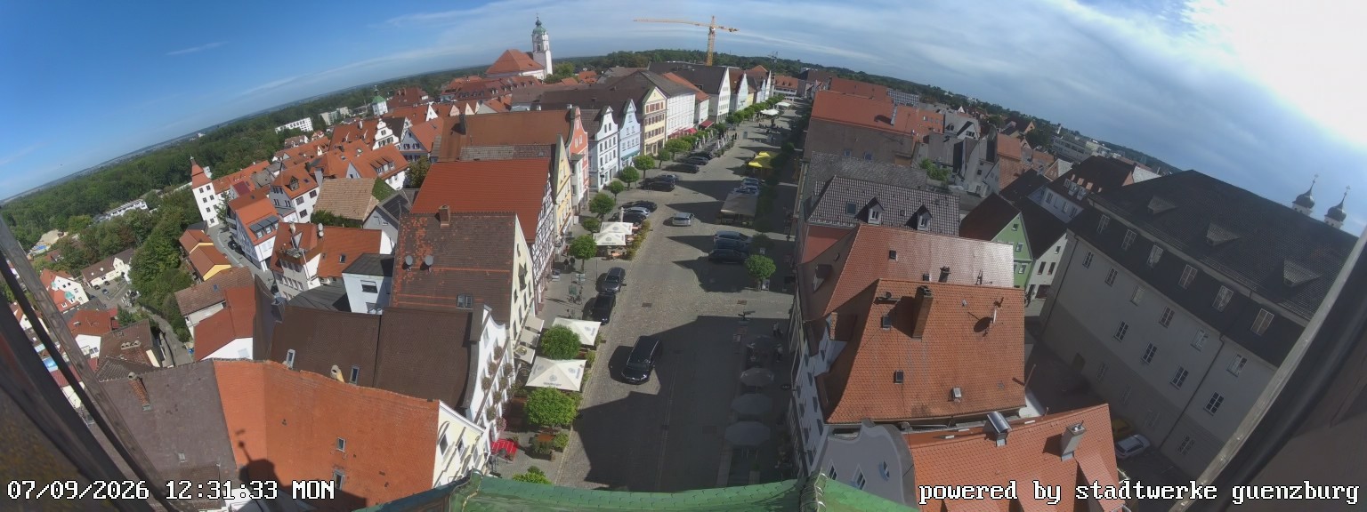 Archiv Foto Webcam Günzburg Marktplatz