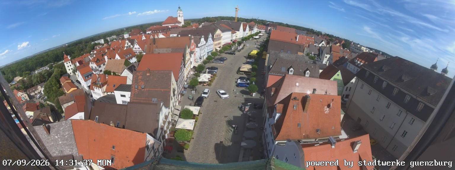 Archiv Foto Webcam Günzburg Marktplatz