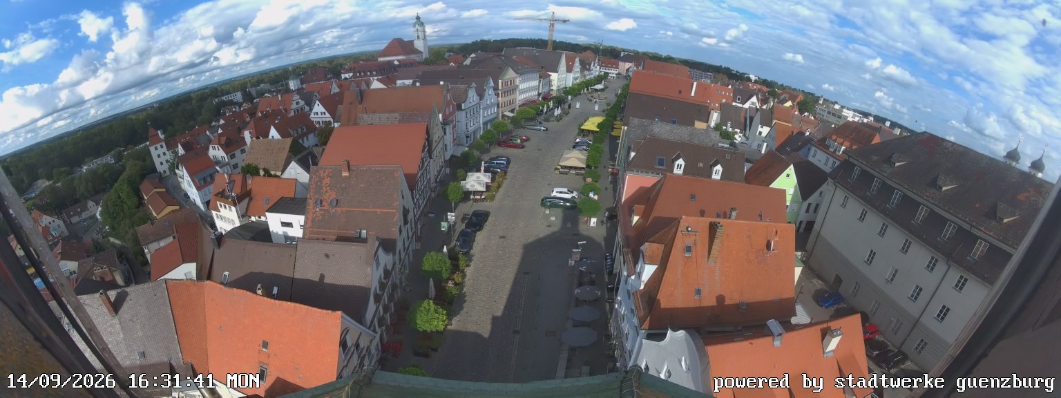Archived image Webcam Günzburg Town Square