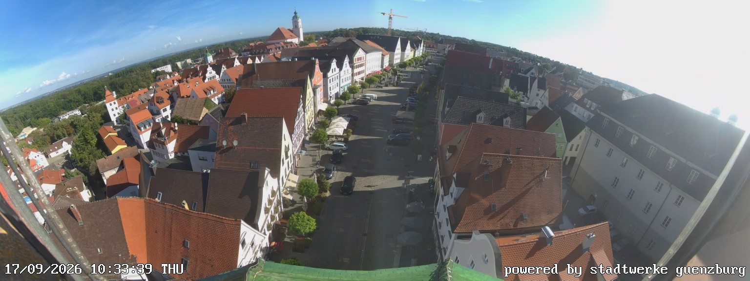 Archiv Foto Webcam Günzburg Marktplatz