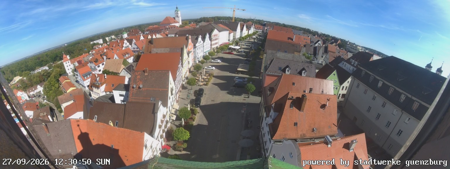 Archiv Foto Webcam Günzburg Marktplatz