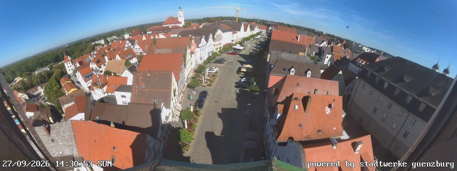 Archiv Foto Webcam Günzburg Marktplatz
