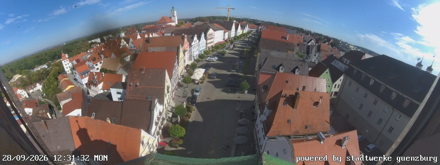 Archiv Foto Webcam Günzburg Marktplatz