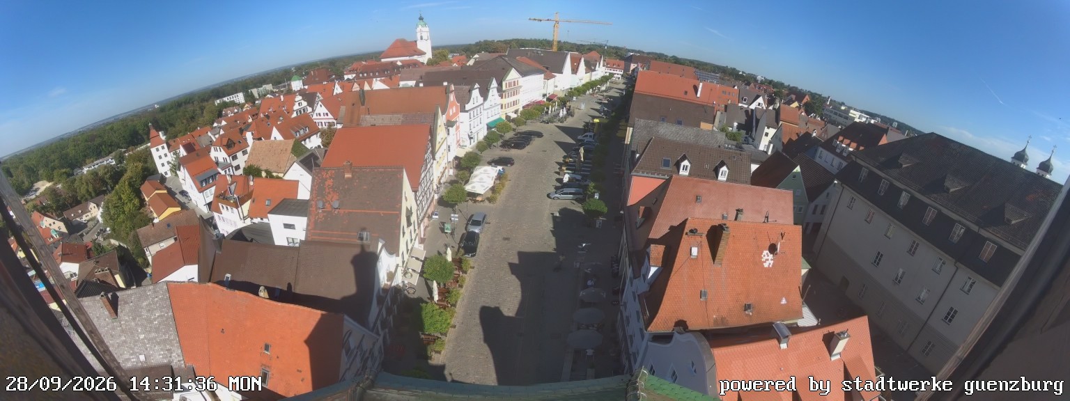 Archiv Foto Webcam Günzburg Marktplatz