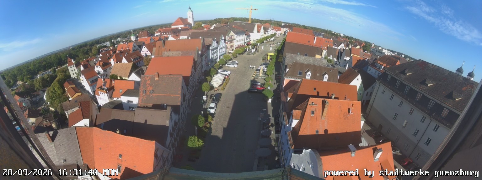 Archiv Foto Webcam Günzburg Marktplatz
