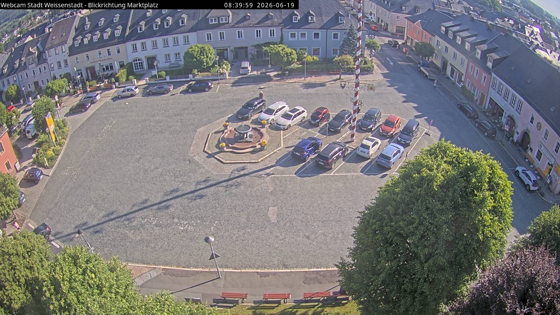 Archived image Webcam Weißenstadt Market Place