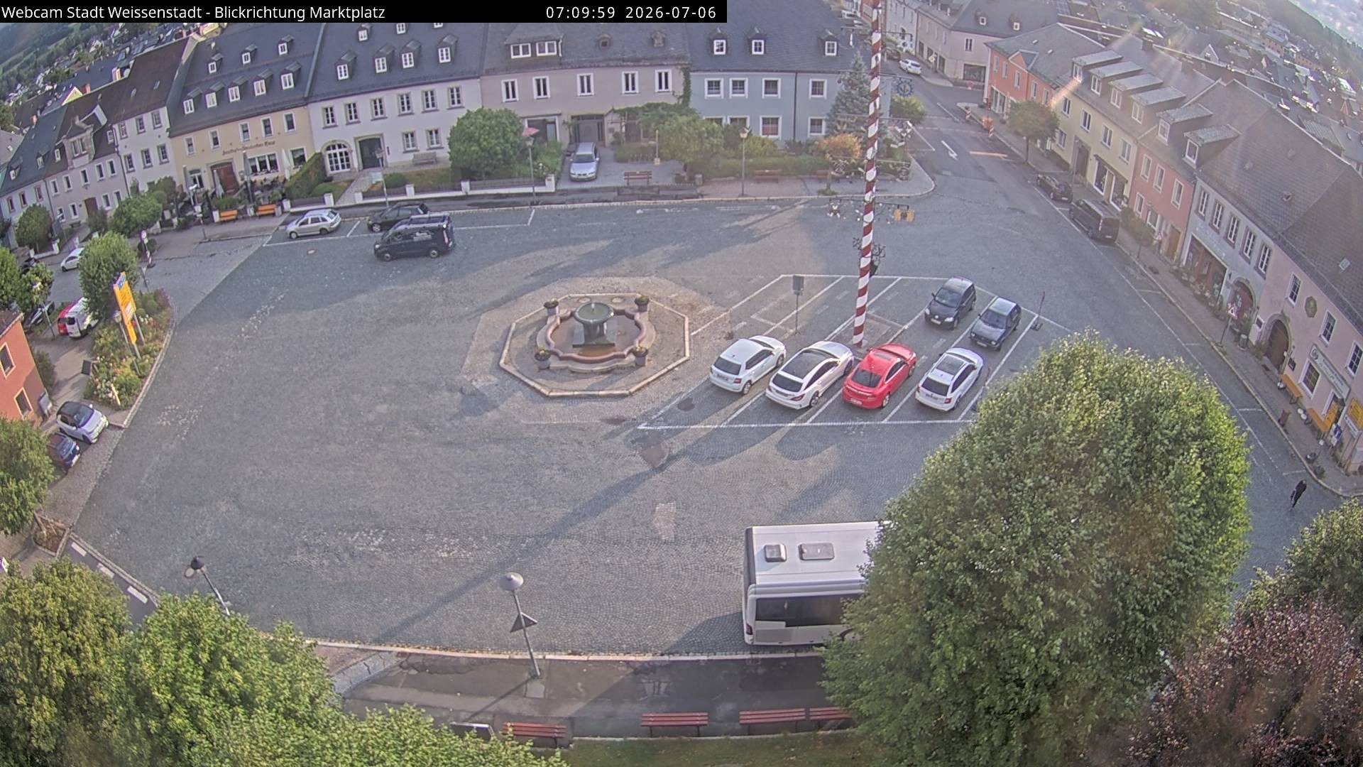 Archiv Foto Webcam Marktplatz Weißenstadt