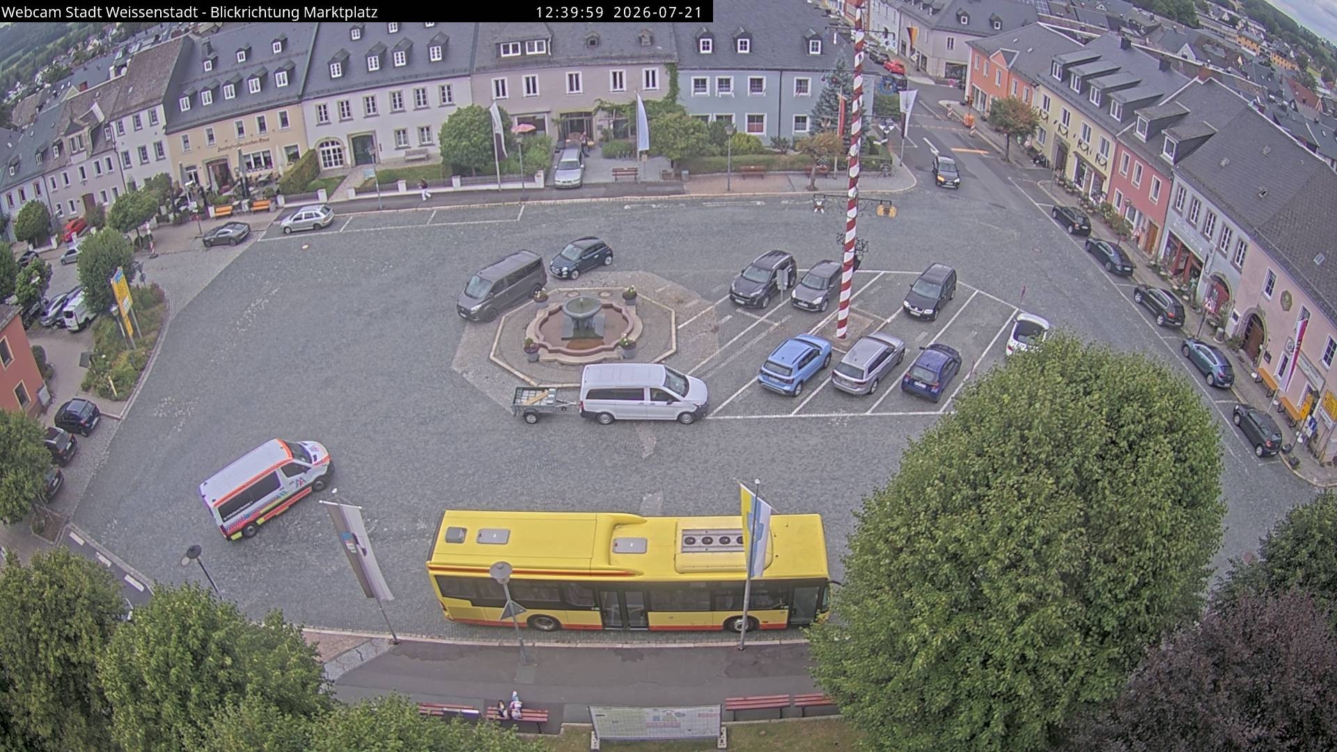 Archiv Foto Webcam Marktplatz Weißenstadt