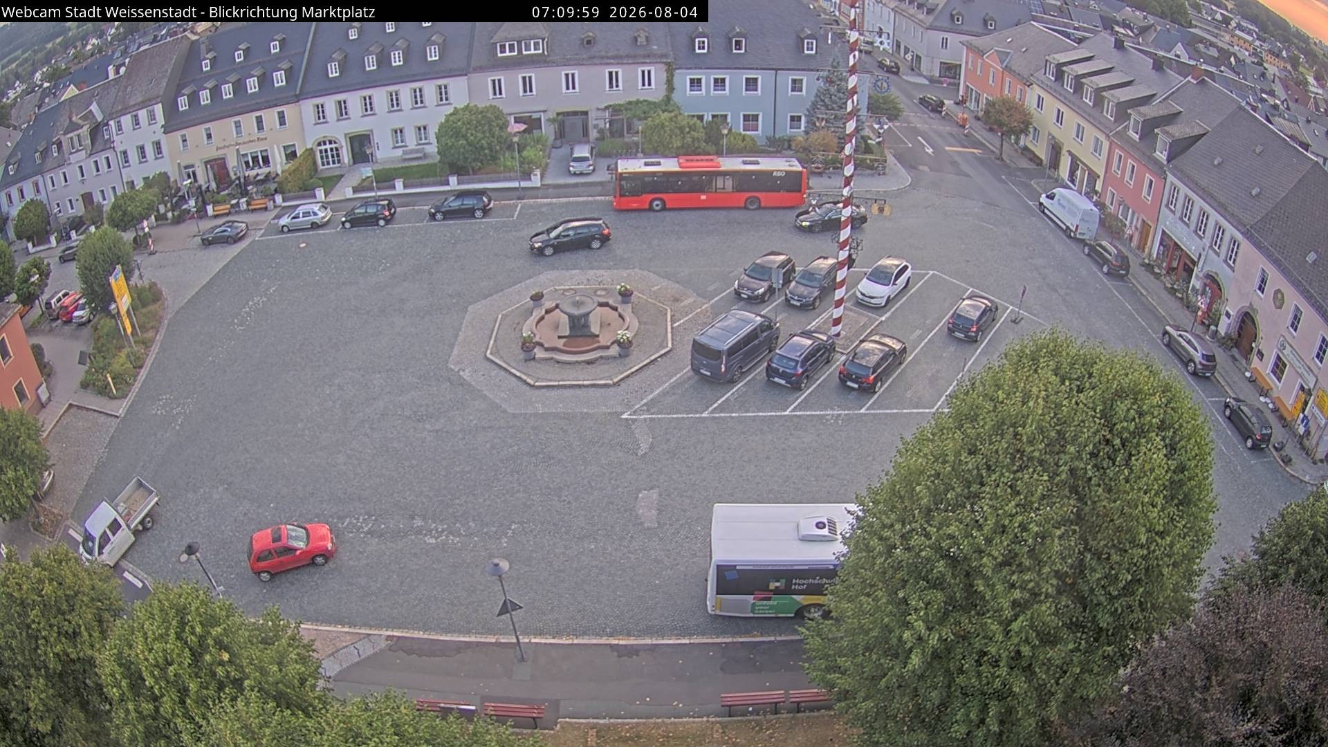 Archived image Webcam Weißenstadt Market Place