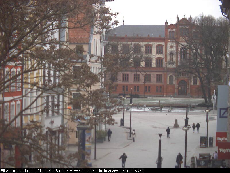 Archiv Foto Webcam Rostock - Universitätsplatz