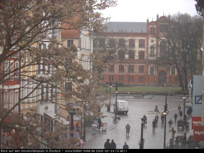 Archiv Foto Webcam Rostock - Universitätsplatz