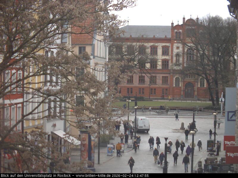 Archiv Foto Webcam Rostock - Universitätsplatz