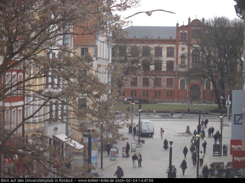 Archiv Foto Webcam Rostock - Universitätsplatz