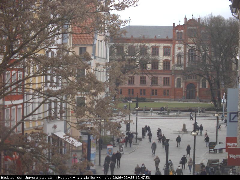 Archived image Webcam Rostock (University square)