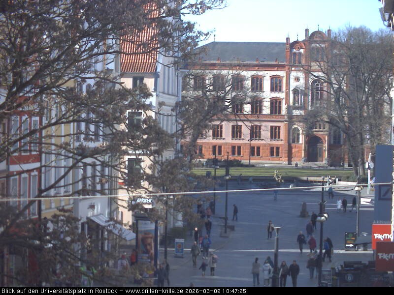 Archiv Foto Webcam Rostock - Universitätsplatz