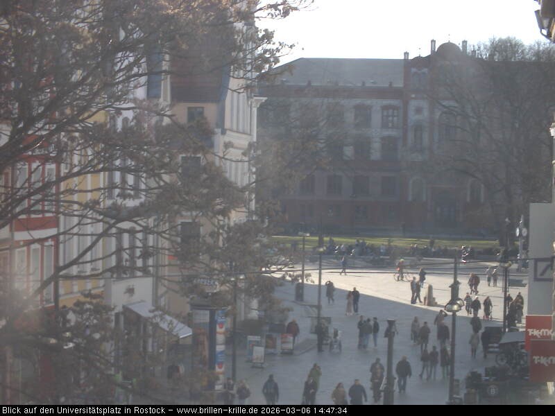 Archiv Foto Webcam Rostock - Universitätsplatz