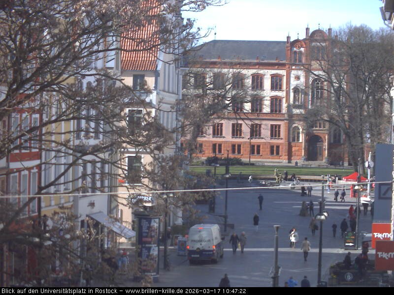 Archiv Foto Webcam Rostock - Universitätsplatz