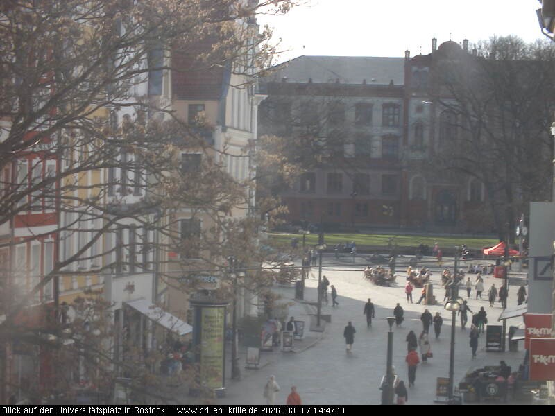 Archiv Foto Webcam Rostock - Universitätsplatz