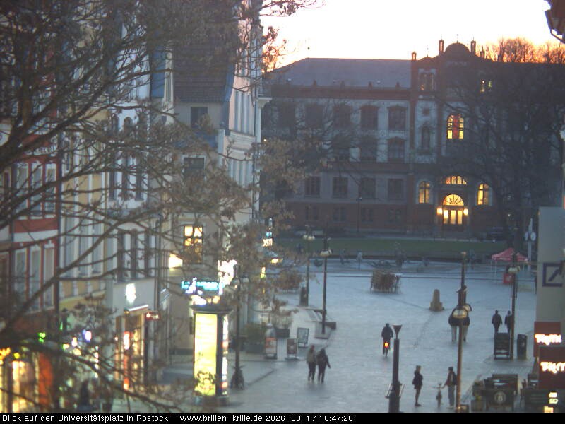 Archiv Foto Webcam Rostock - Universitätsplatz