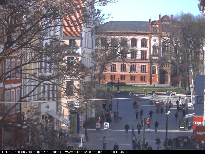 Archiv Foto Webcam Rostock - Universitätsplatz