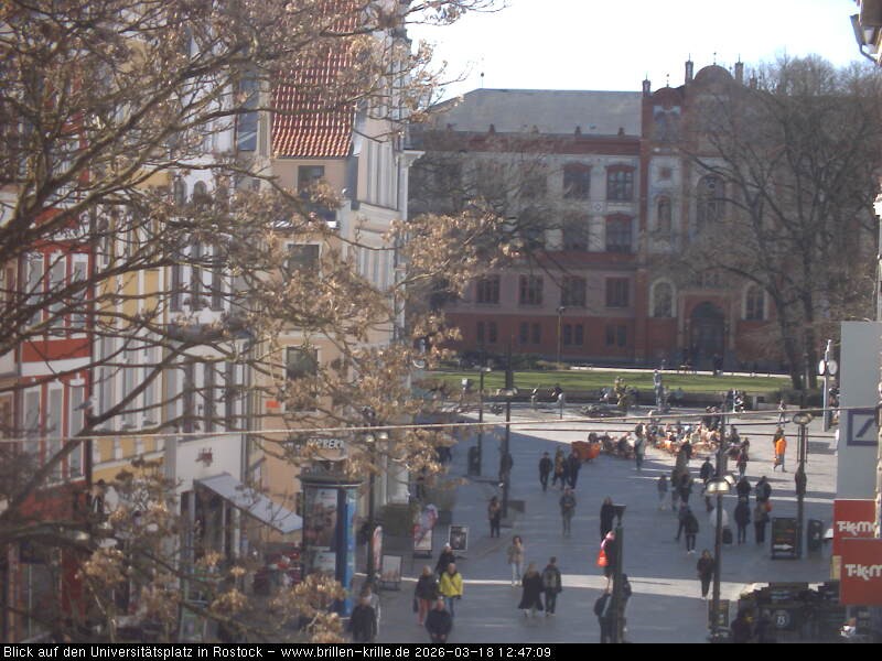 Archiv Foto Webcam Rostock - Universitätsplatz