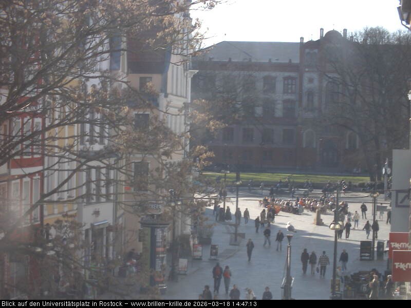 Archiv Foto Webcam Rostock - Universitätsplatz