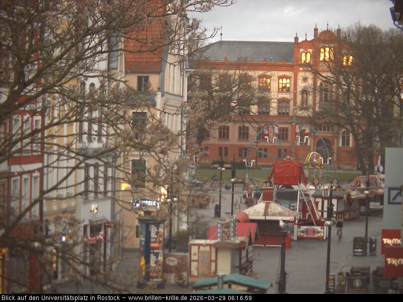 Archiv Foto Webcam Rostock - Universitätsplatz