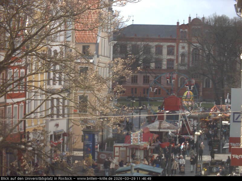 Archiv Foto Webcam Rostock - Universitätsplatz