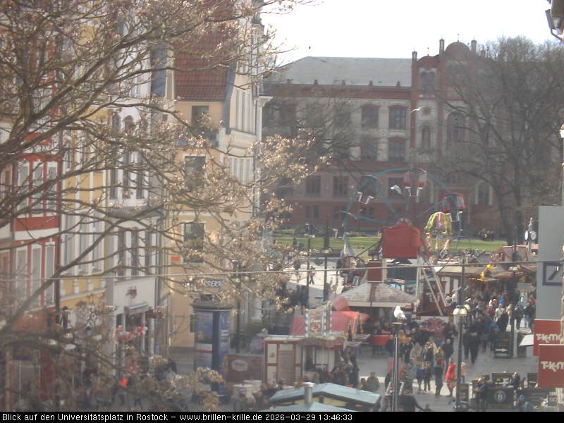Archiv Foto Webcam Rostock - Universitätsplatz
