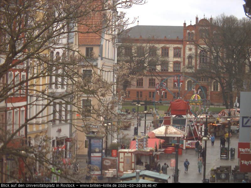 Archiv Foto Webcam Rostock - Universitätsplatz