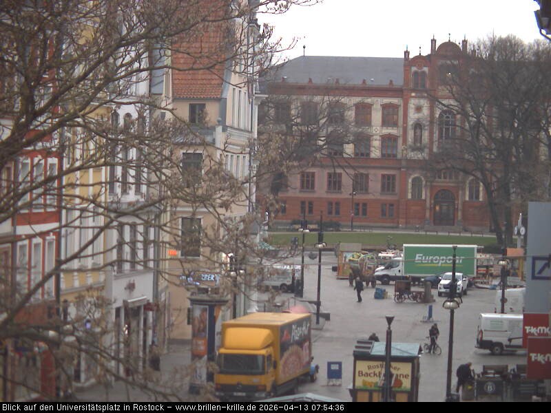 Archiv Foto Webcam Rostock - Universitätsplatz