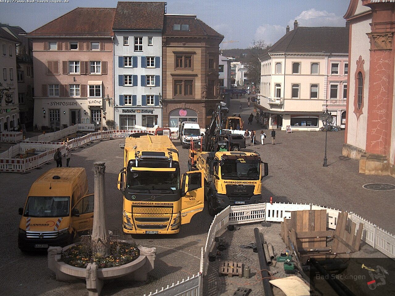 Archiv Foto Webcam Bad Säckingen: Münsterplatz