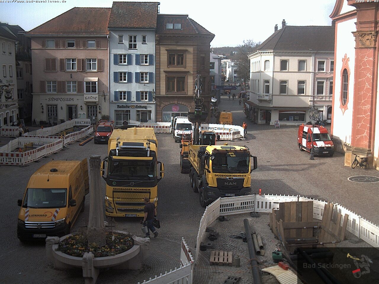 Archiv Foto Webcam Bad Säckingen: Münsterplatz