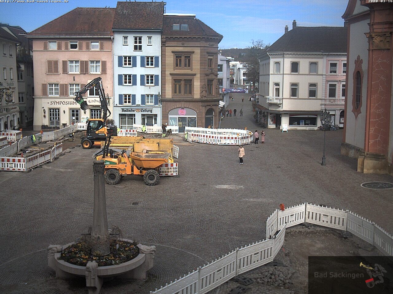 Archiv Foto Webcam Bad Säckingen: Münsterplatz