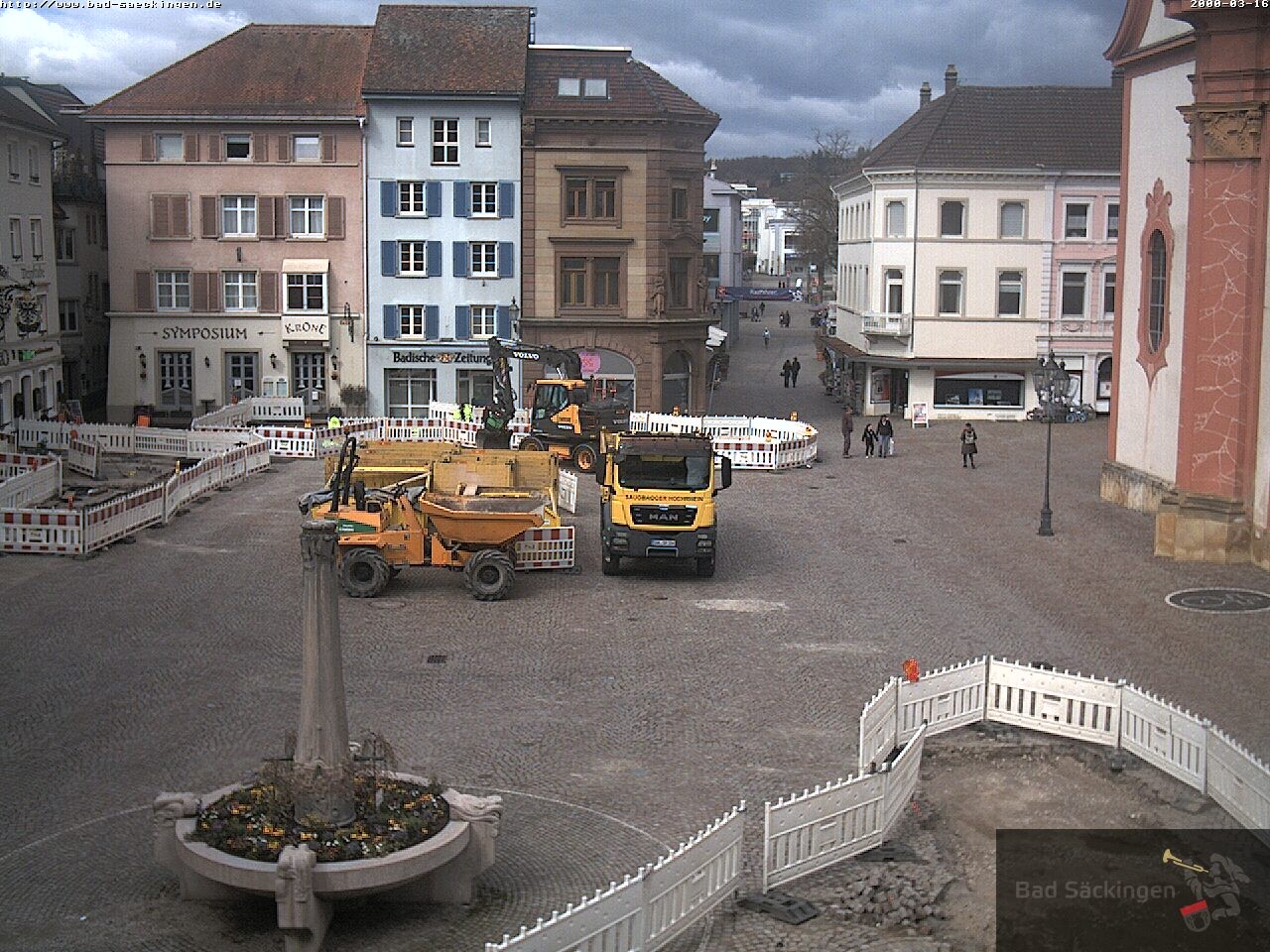Archiv Foto Webcam Bad Säckingen: Münsterplatz
