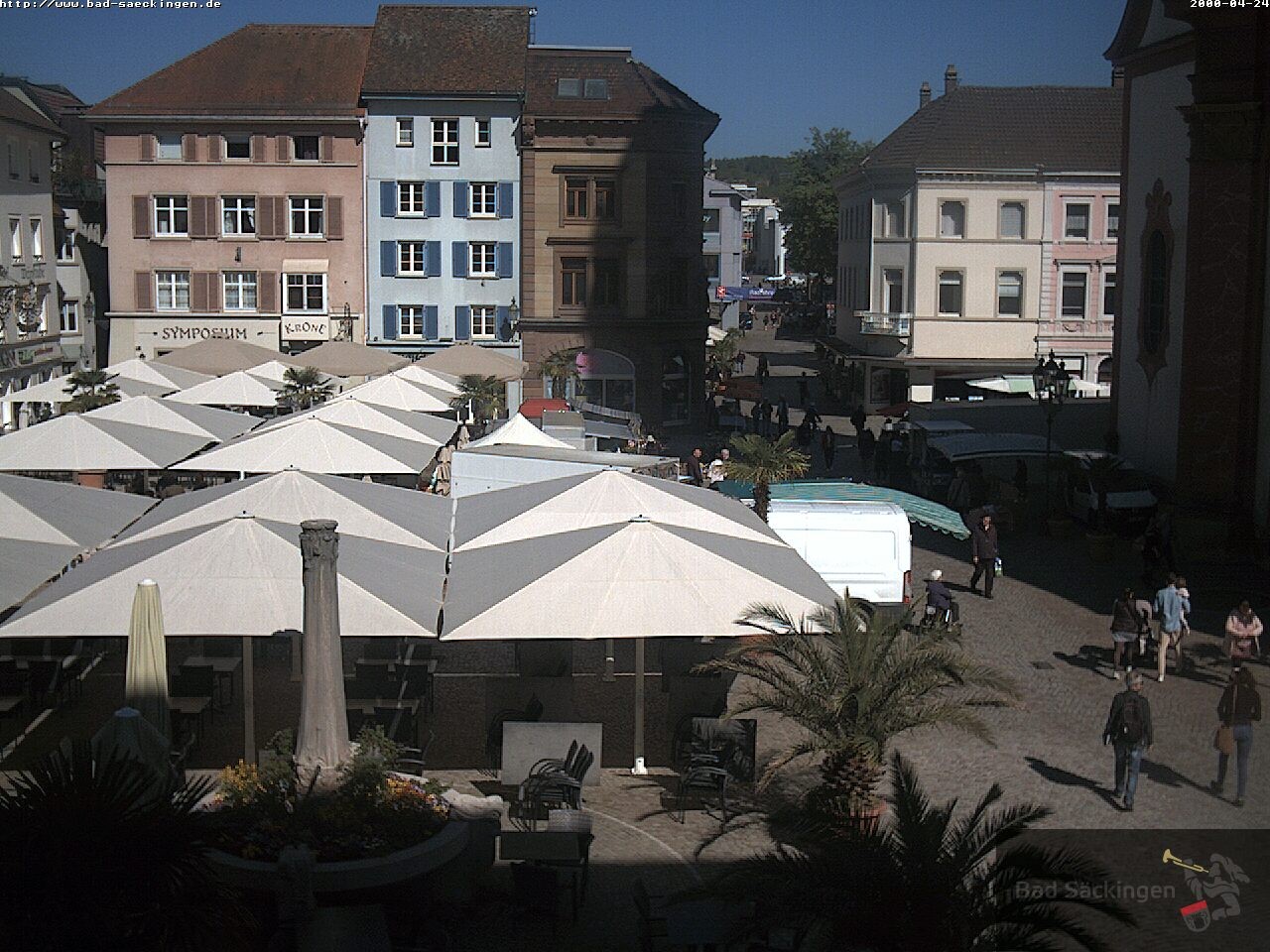 Archiv Foto Webcam Bad Säckingen: Münsterplatz