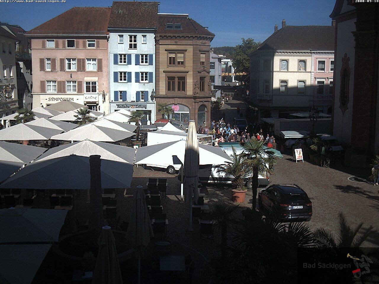 Archiv Foto Webcam Bad Säckingen: Münsterplatz