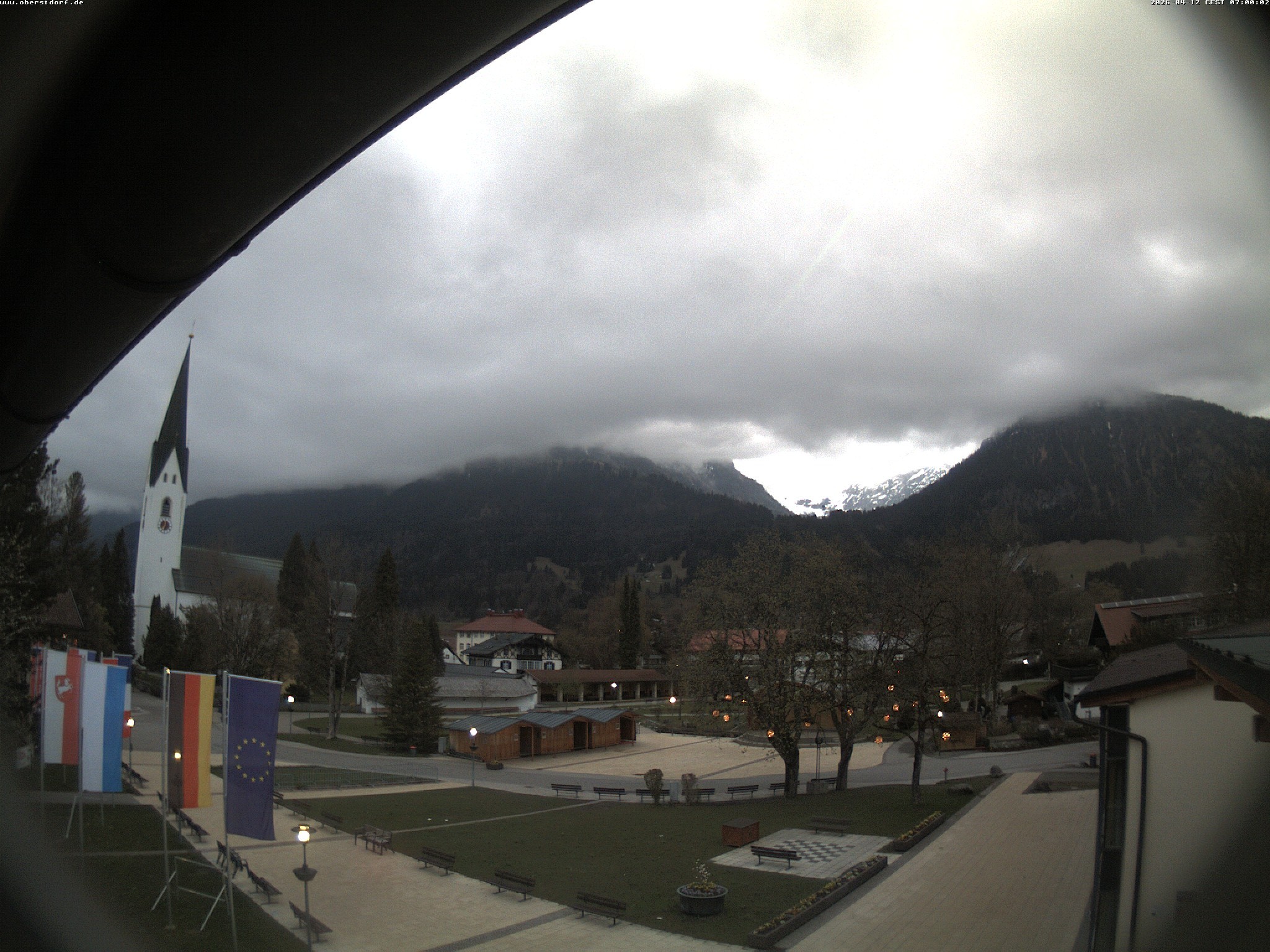 Archived image Webcam St. John's Church Oberstdorf