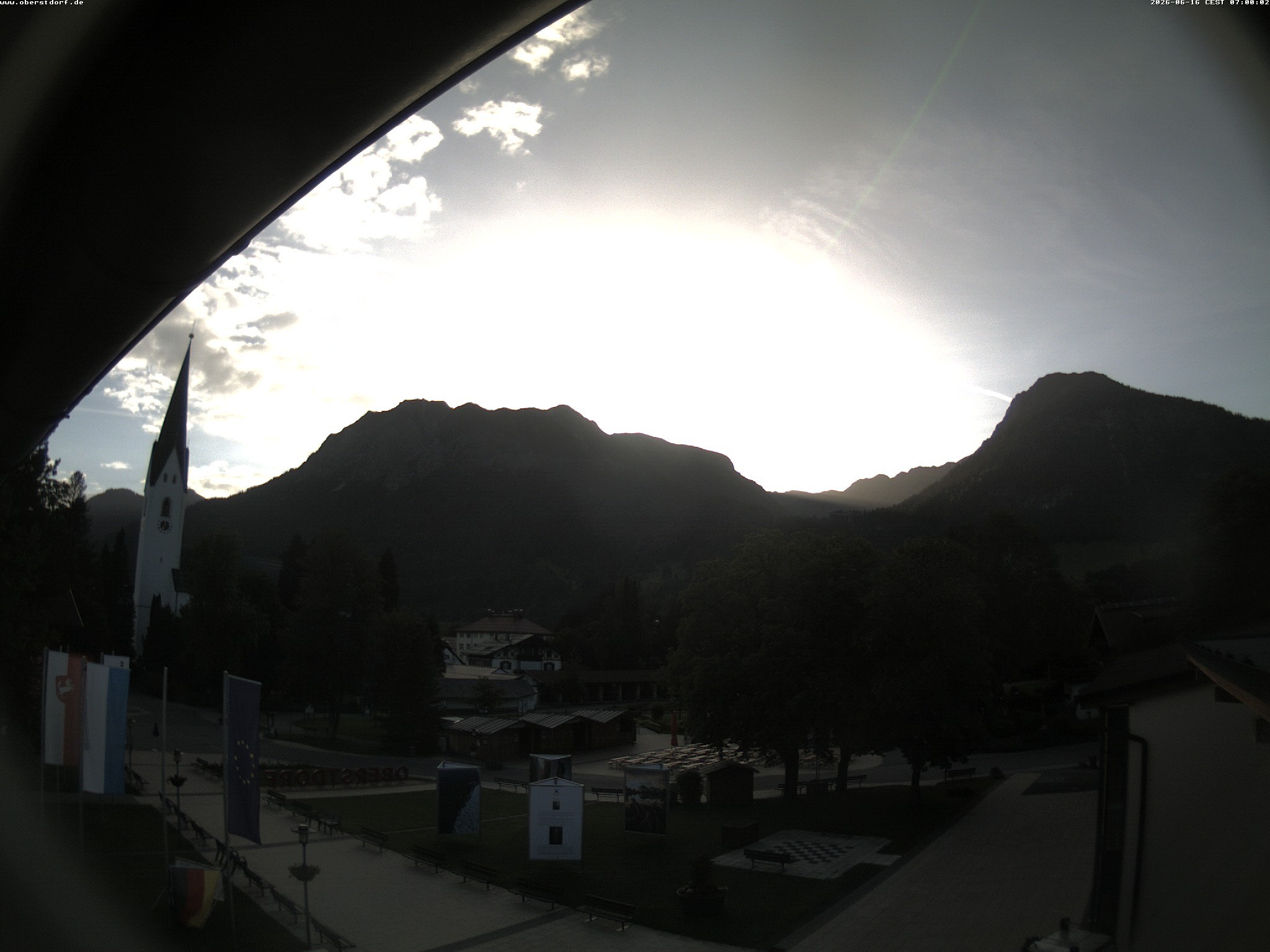 Archived image Webcam St. John's Church Oberstdorf