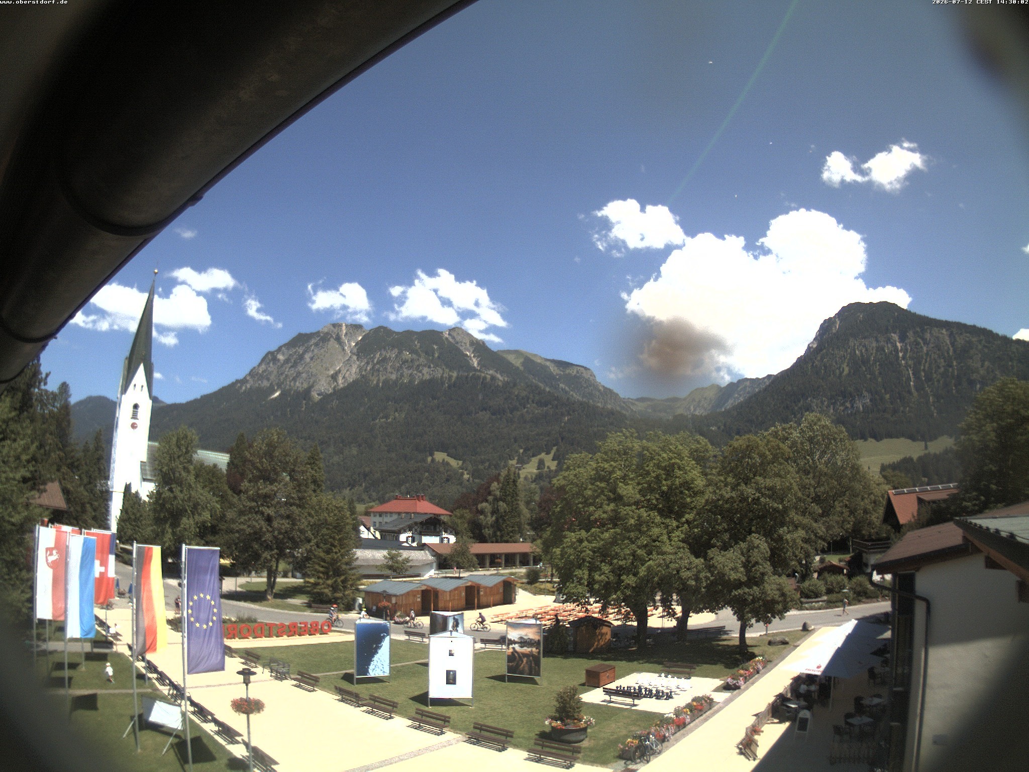 Archived image Webcam St. John's Church Oberstdorf